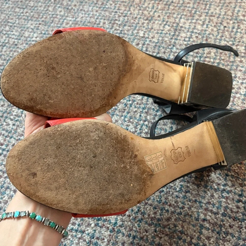 Tory Burch Two tone Finley sandals sz 10.5